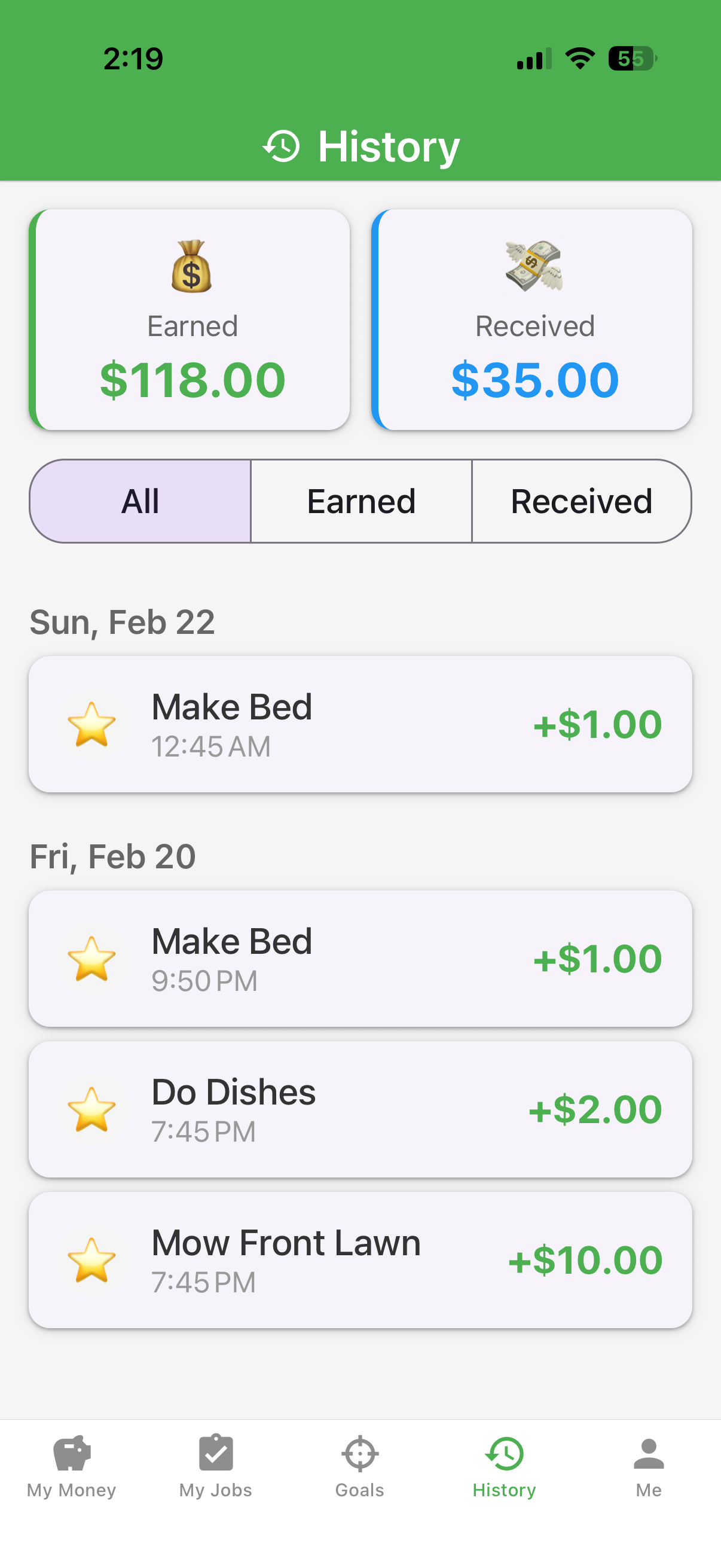 EarnIt App Screenshot